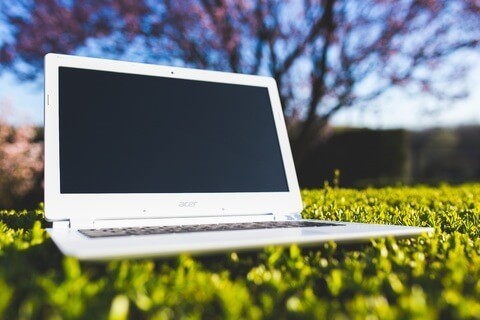 Laptop in the Grass