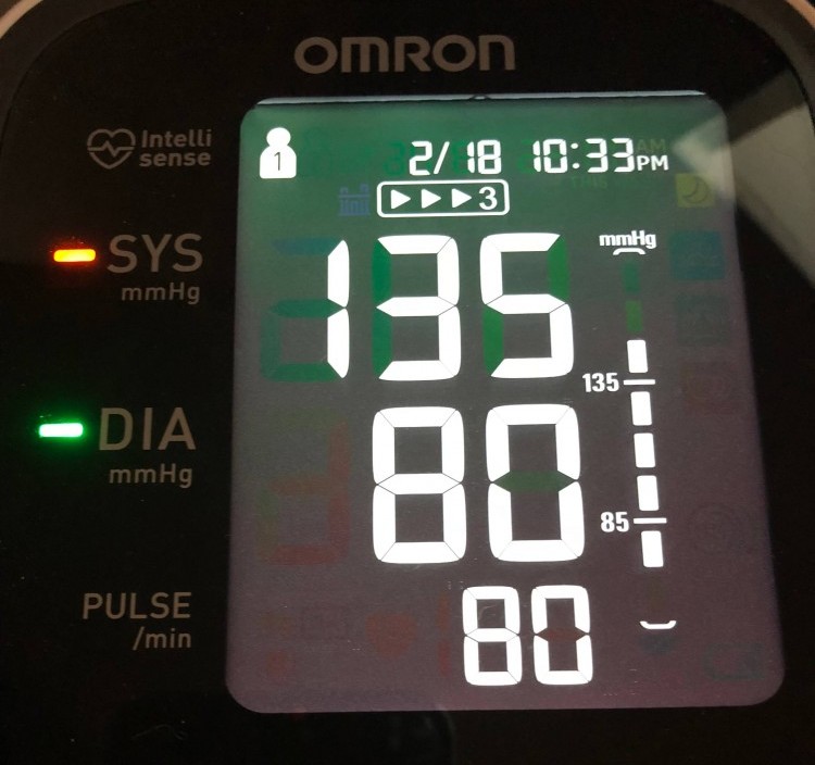 Omron 10 BP Reading