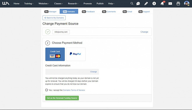 Auto Renew with Credit Card or PayPal